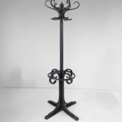 Porte-manteau en bois cintré antique et support à parapluie dans le style de Thonet, vers