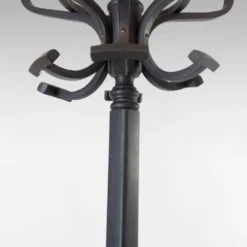 Porte-manteau en bois cintré antique et support à parapluie dans le style de Thonet, vers