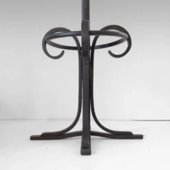 Porte-manteau en bois cintré antique et support à parapluie dans le style de Thonet, vers