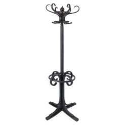 Porte-manteau en bois cintré antique et support à parapluie dans le style de Thonet, vers