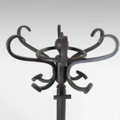 Porte-manteau en bois cintré antique et support à parapluie dans le style de Thonet, vers