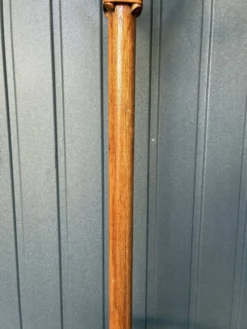Porte-manteau en bois cintré et en rotin, années 1960