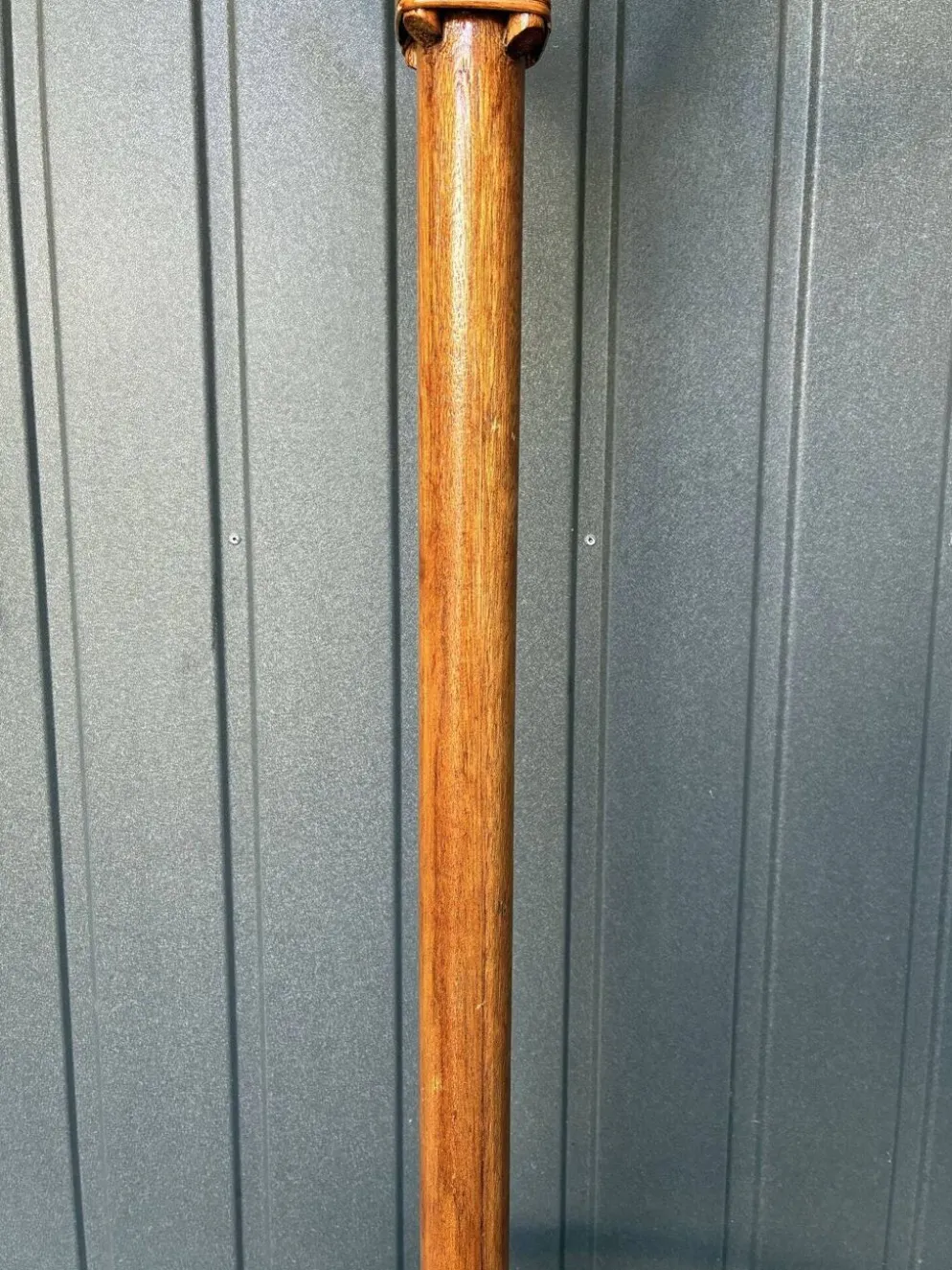 Porte-manteau en bois cintré et en rotin, années 1960