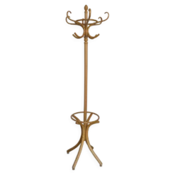 Porte-manteau en bois cintré vintage dans le style Thonet, porte-manteau des années 50