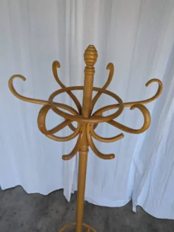 Porte-manteau en bois cintré vintage dans le style Thonet, porte-manteau des années 50