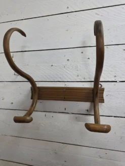Porte manteau en bois courbé 2 patères, années 1920