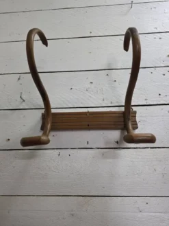 Porte manteau en bois courbé 2 patères, années 1920