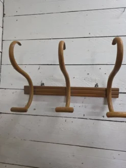 Porte manteau en bois courbé 3 patères, années 1920