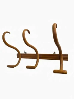 Porte manteau en bois courbé 3 patères, années 1920