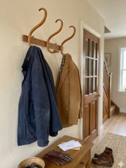 Porte manteau en bois courbé 3 patères, années 1920