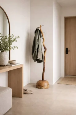 Porte-manteau en bois de chêne