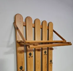 Porte-manteau en bois de pin largeur 60 hauteur 190 profondeur 30 cm