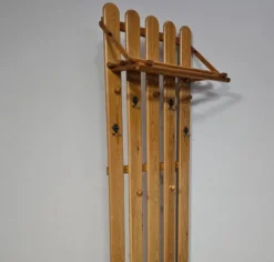 Porte-manteau en bois de pin largeur 60 hauteur 190 profondeur 30 cm