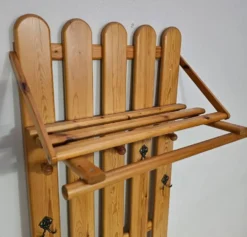 Porte-manteau en bois de pin largeur 60 hauteur 190 profondeur 30 cm