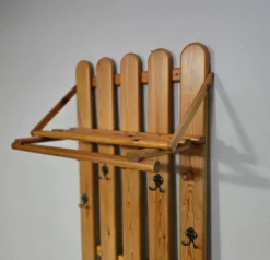 Porte-manteau en bois de pin largeur 60 hauteur 190 profondeur 30 cm
