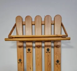 Porte-manteau en bois de pin largeur 60 hauteur 190 profondeur 30 cm