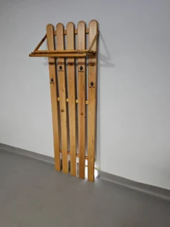 Porte-manteau en bois de pin largeur 60 hauteur 190 profondeur 30 cm