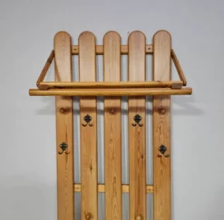 Porte-manteau en bois de pin largeur 60 hauteur 190 profondeur 30 cm