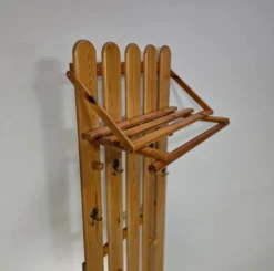 Porte-manteau en bois de pin largeur 60 hauteur 190 profondeur 30 cm