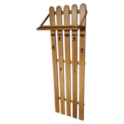 Porte-manteau en bois de pin largeur 60 hauteur 190 profondeur 30 cm