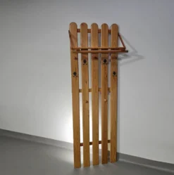 Porte-manteau en bois de pin largeur 60 hauteur 190 profondeur 30 cm