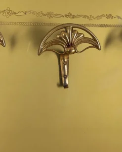 Porte-manteau en bois et verre décoré, Italie années 1950