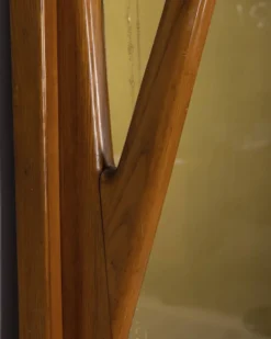 Porte-manteau en bois et verre décoré, Italie années 1950