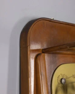 Porte-manteau en bois et verre décoré, Italie années 1950