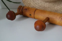 Portemanteau en bois style bambou vintage