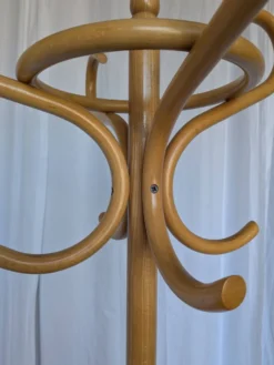 Porte-manteau en bois vintage, style Thonet, arbre à manteaux en bois