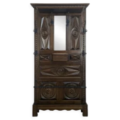 Porte manteau en chêne dans l'esprit de Dudouyt