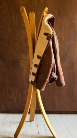Porte-manteau en chêne à trois branches