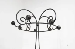 Porte-manteau en fer forgé et arbre à hall debout postmoderne italien des années 1980