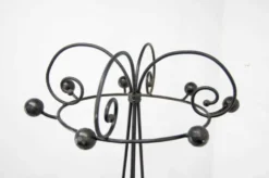 Porte-manteau en fer forgé et arbre à hall debout postmoderne italien des années 1980