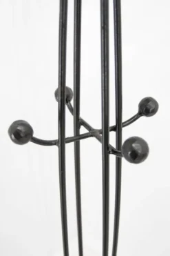 Porte-manteau en fer forgé et arbre à hall debout postmoderne italien des années 1980