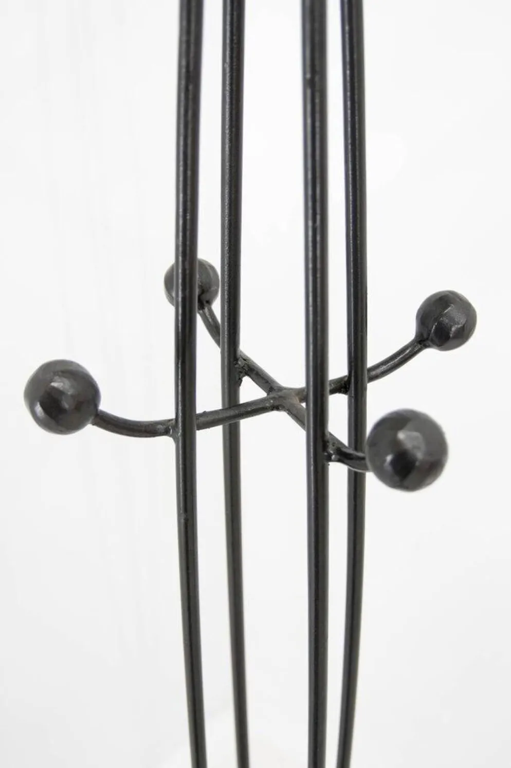 Porte-manteau en fer forgé et arbre à hall debout postmoderne italien des années 1980