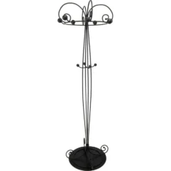 Porte-manteau en fer forgé et arbre à hall debout postmoderne italien des années 1980