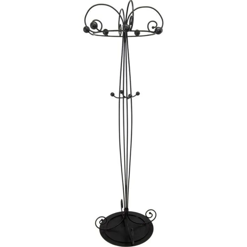 Porte-manteau en fer forgé et arbre à hall debout postmoderne italien des années 1980
