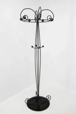 Porte-manteau en fer forgé et arbre à hall debout postmoderne italien des années 1980
