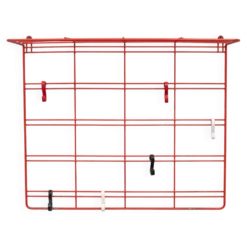 Porte-manteau en fil métallique rouge suspendu des années 1960, Hollande