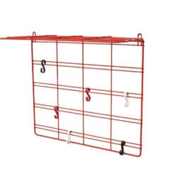 Porte-manteau en fil métallique rouge suspendu des années 1960, Hollande