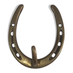 Porte manteau en laiton en forme de fer à cheval