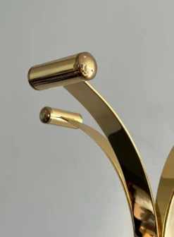 Porte-manteau en laiton et marbre