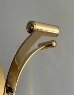 Porte-manteau en laiton et marbre