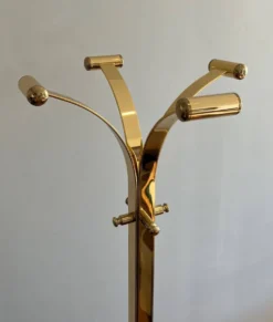 Porte-manteau en laiton et marbre