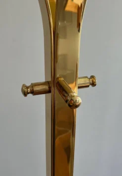 Porte-manteau en laiton et marbre