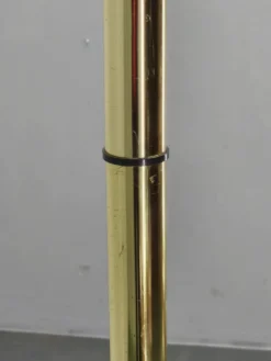 Porte-manteau en laiton italien avec base en marbre, années 1970