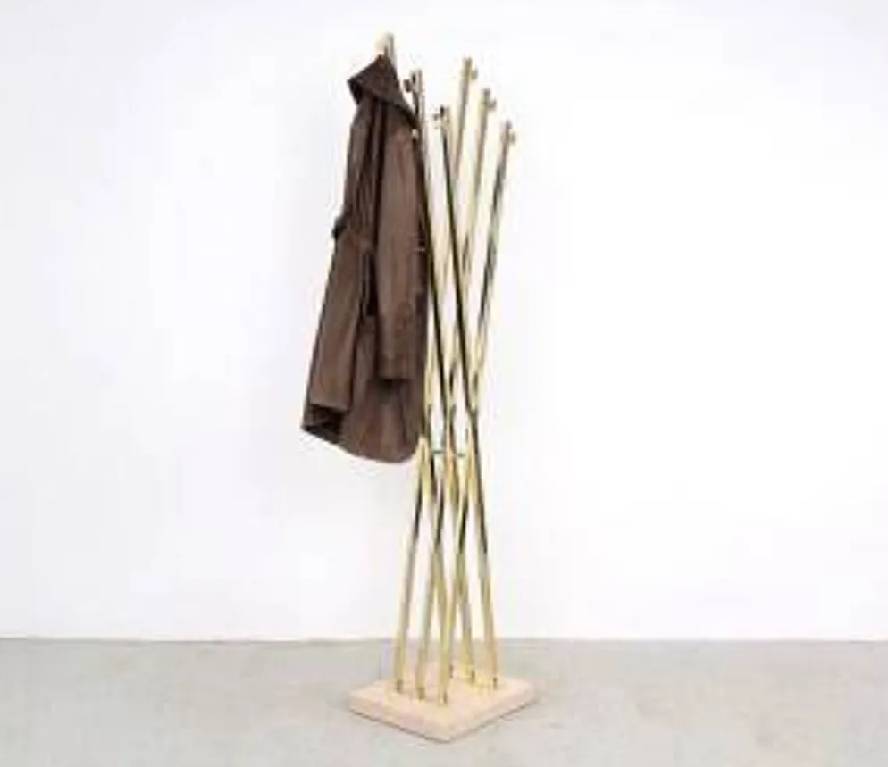 Porte-manteau en laiton Romeo Rega, années 1960