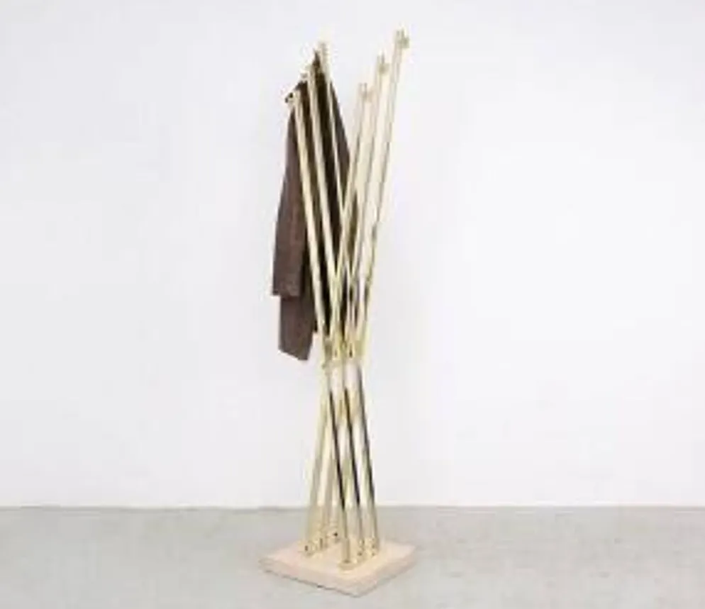 Porte-manteau en laiton Romeo Rega, années 1960
