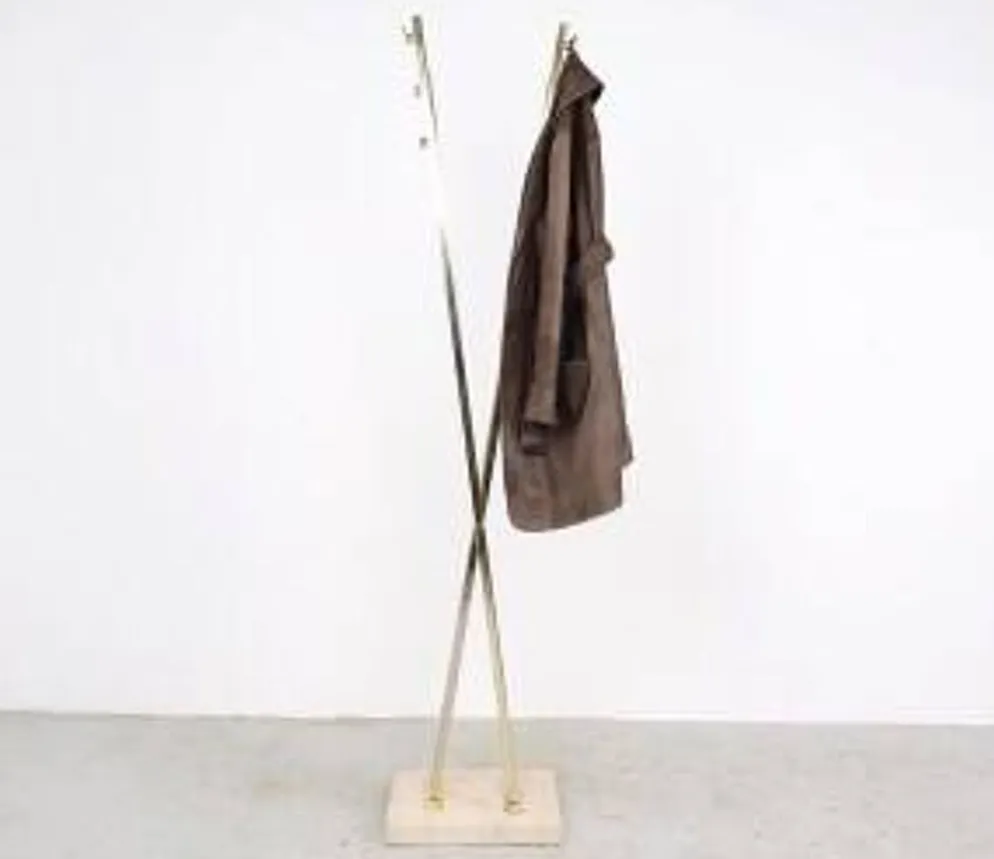 Porte-manteau en laiton Romeo Rega, années 1960
